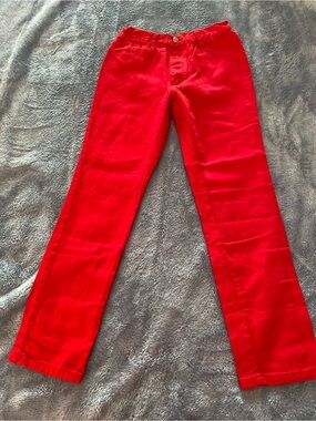 X-GIRL RED VINTAGE STRAIGHT LEG JEANS